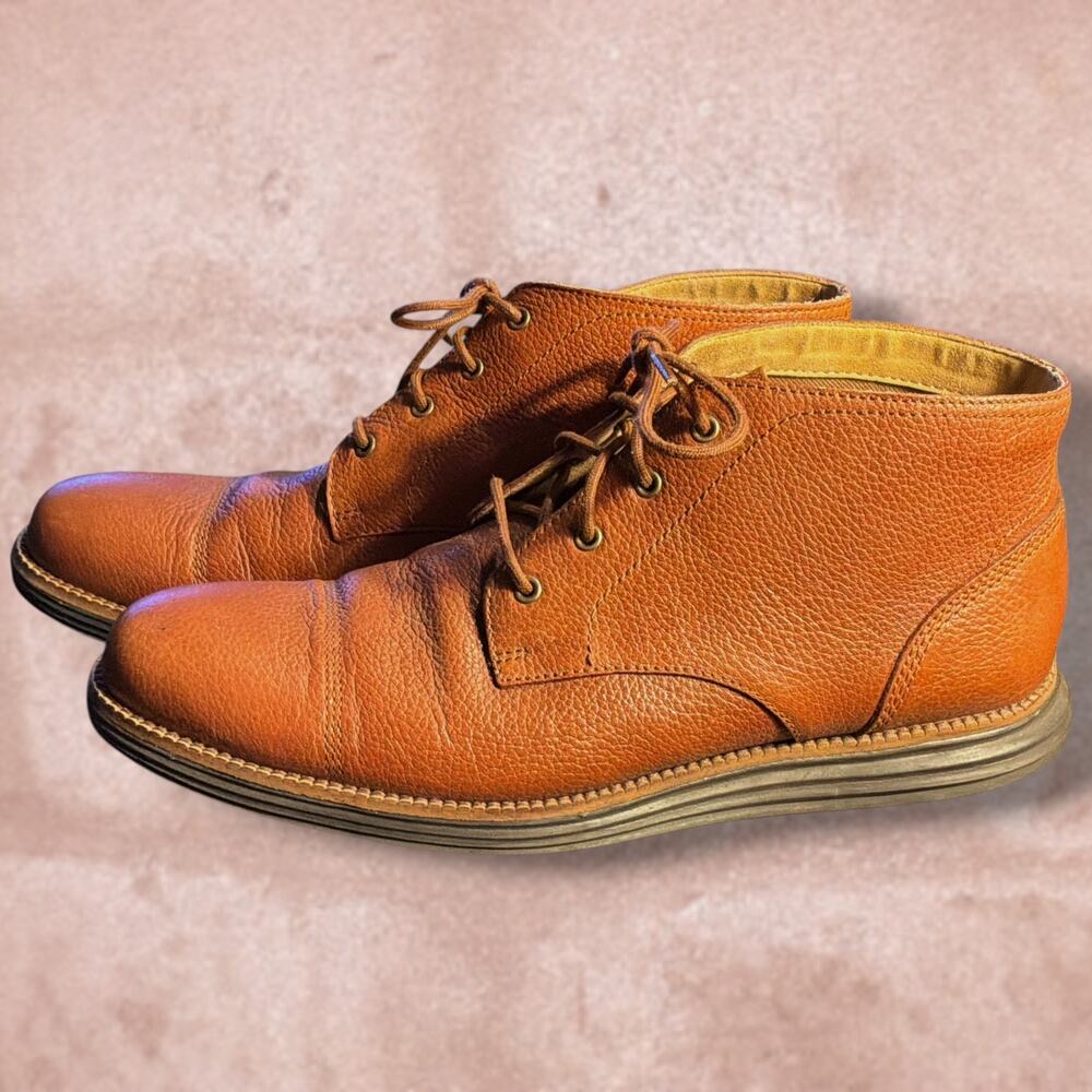 Men's 8.5 COLE HAAN Brown Leather OriginalGrand Chukka Boots (Style #C23429) EUC